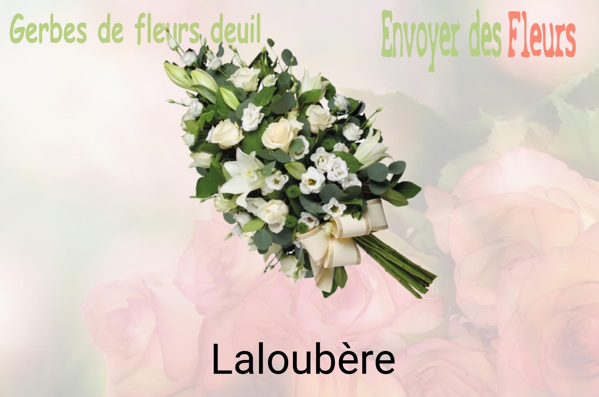 Gerbe de fleurs de deuil livrée à Laloubère